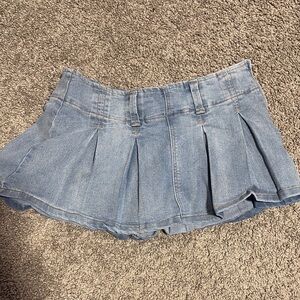 Almost Famous Blue Midi Skirt